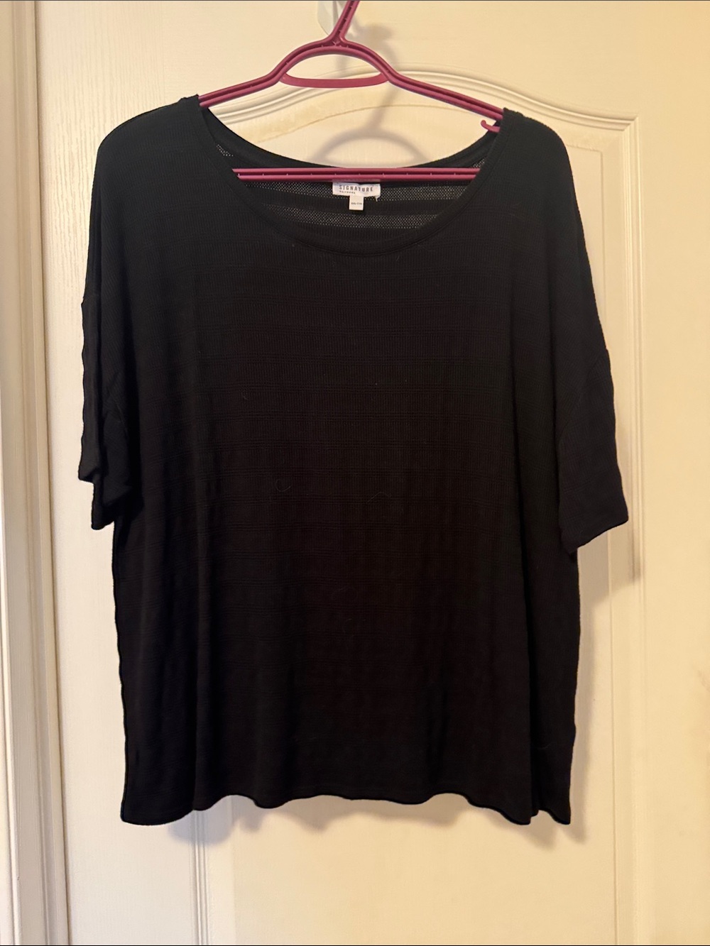 Reitmans Black Relaxed Short-Sleeve Tee